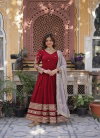 KA 1148 Faux Blooming With Embroidery Work Gown With Dupatta Wholesale Online